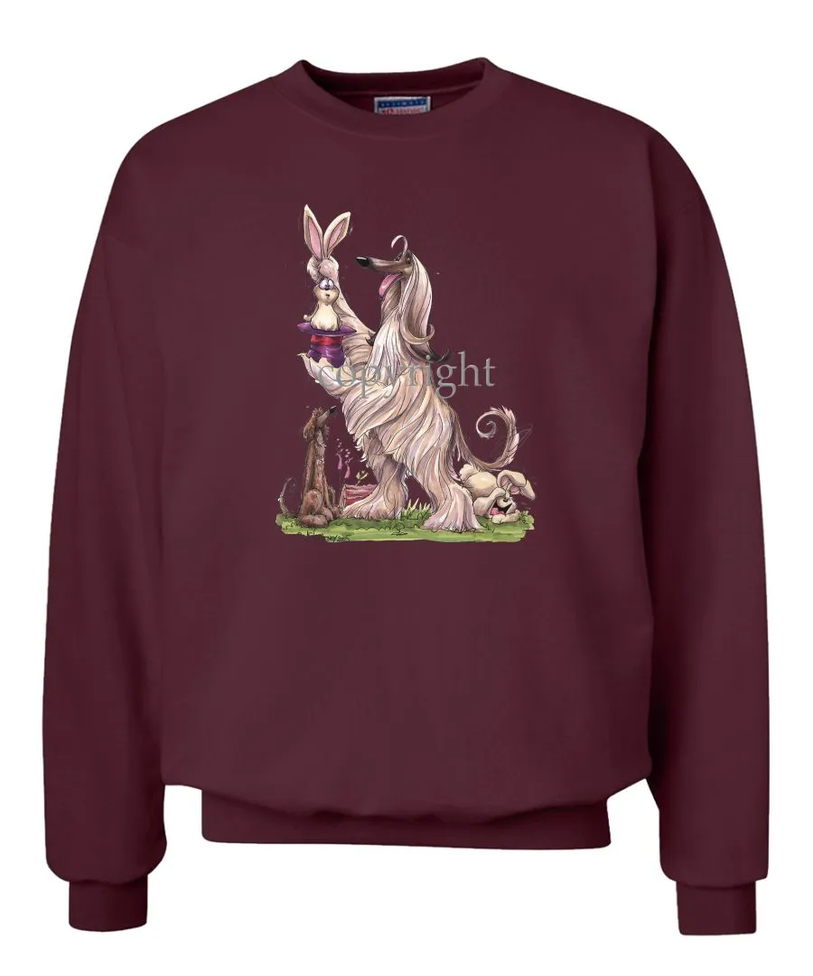 Afghan Hound - Pulling Rabbit Out Of Hat - Caricature - Sweatshirt