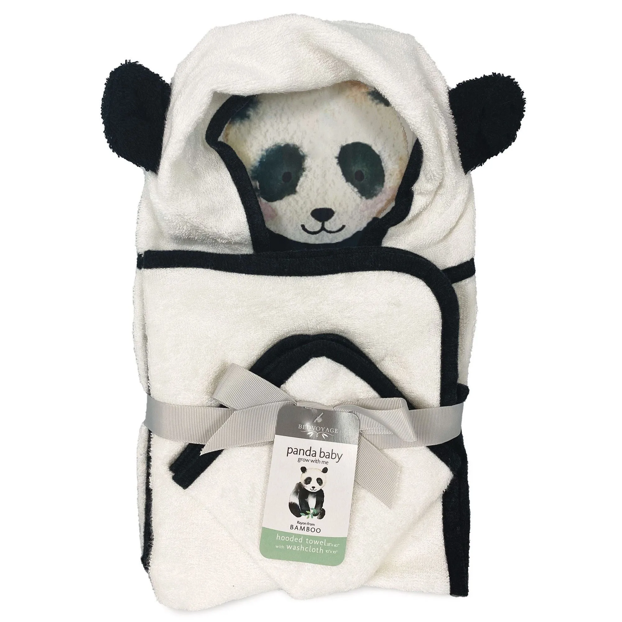 Bamboo Baby Bath Essential Set 8-pk - White/Black