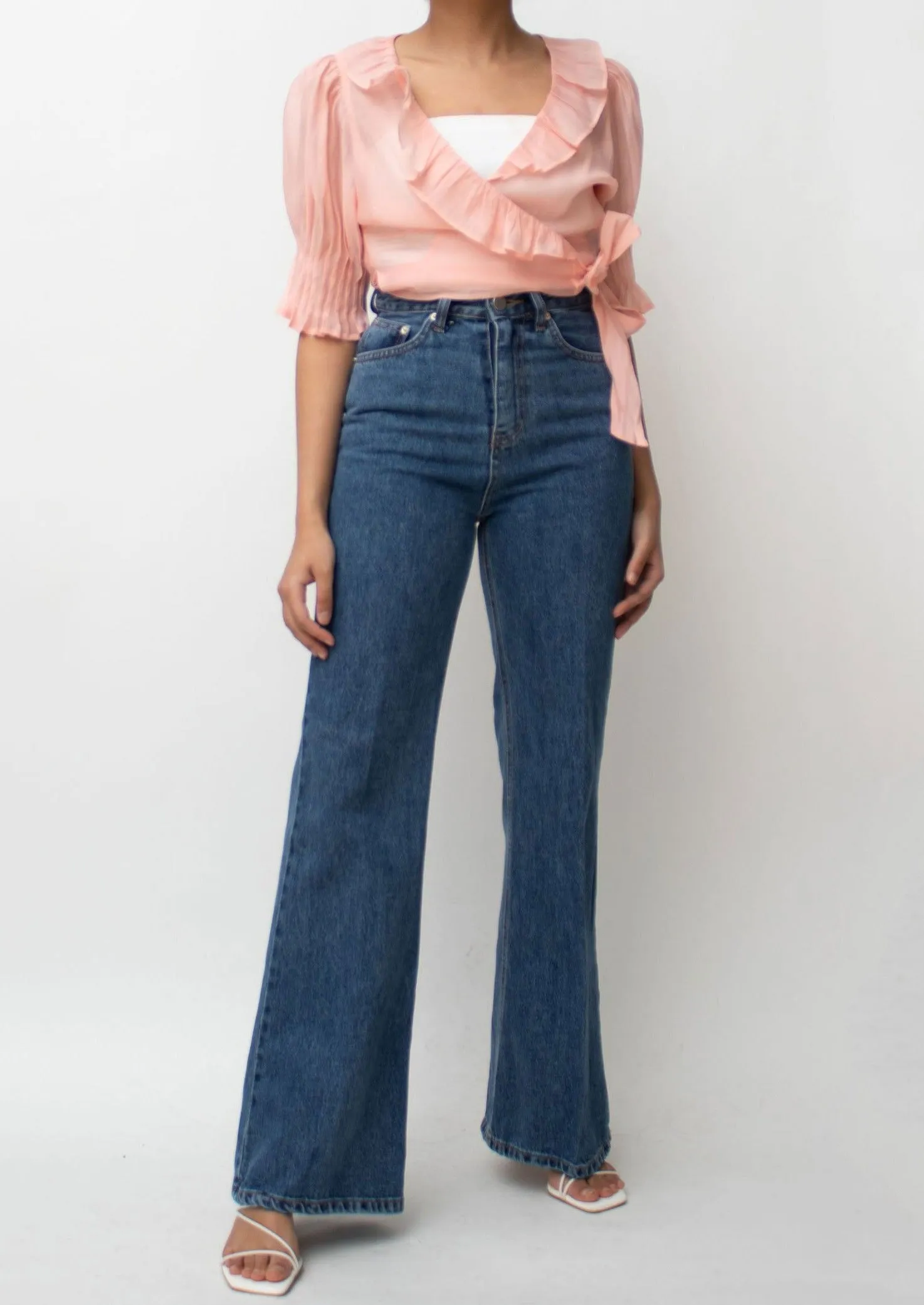 Blue Flare High Rise Jeans