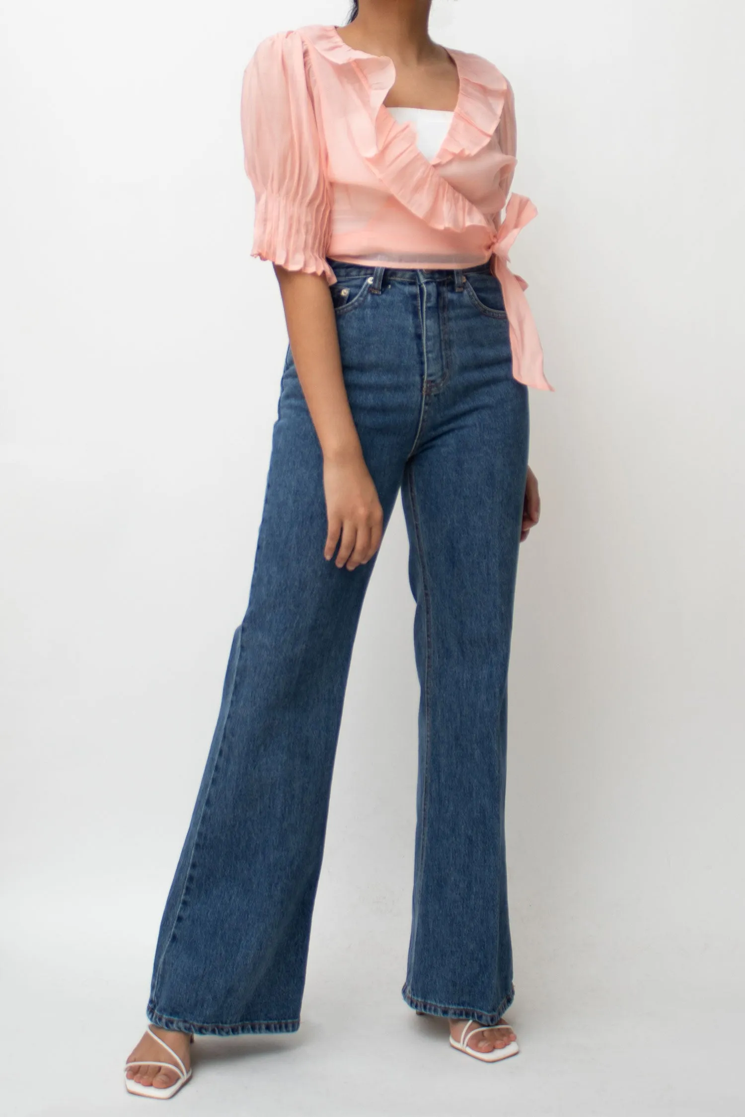 Blue Flare High Rise Jeans