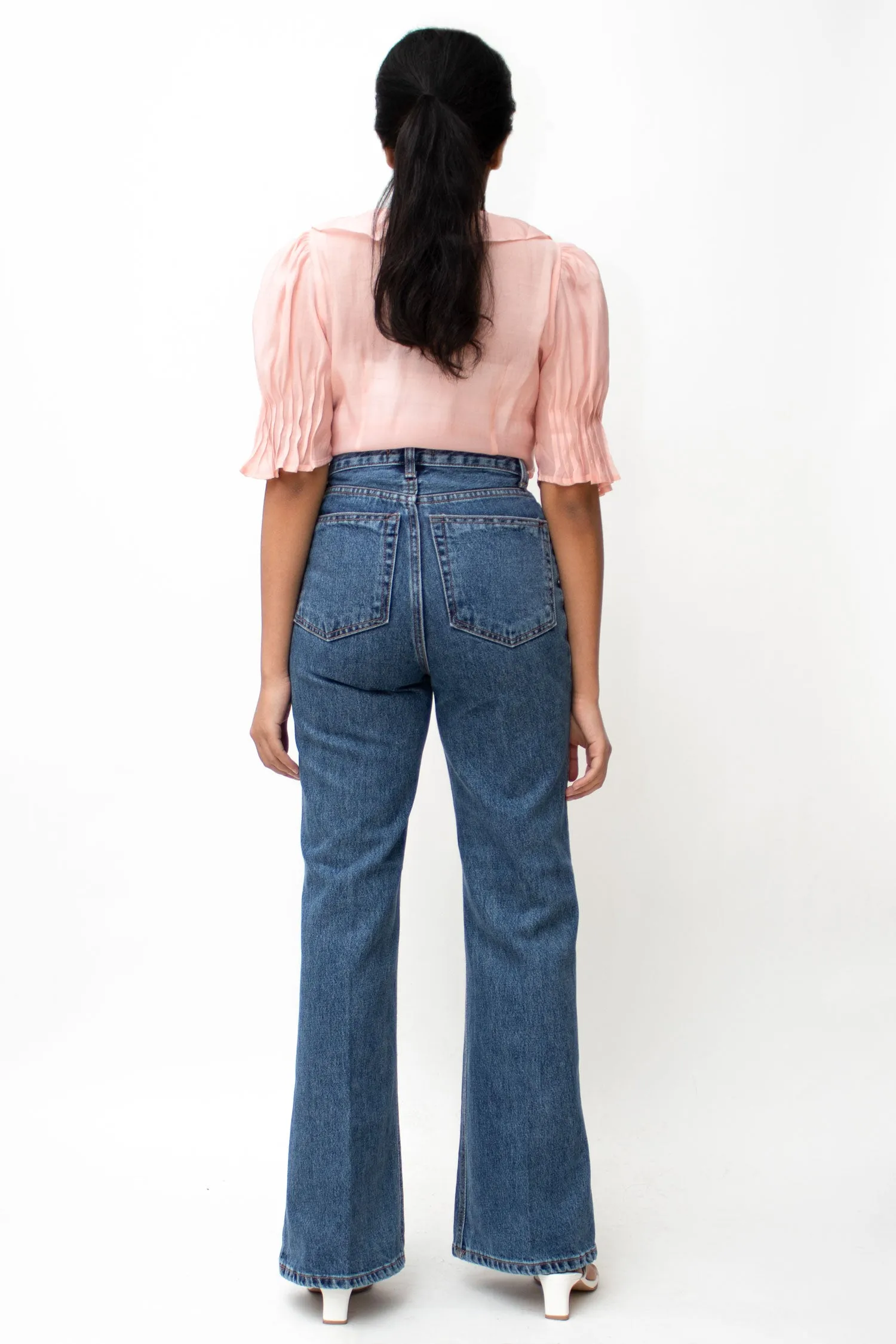 Blue Flare High Rise Jeans