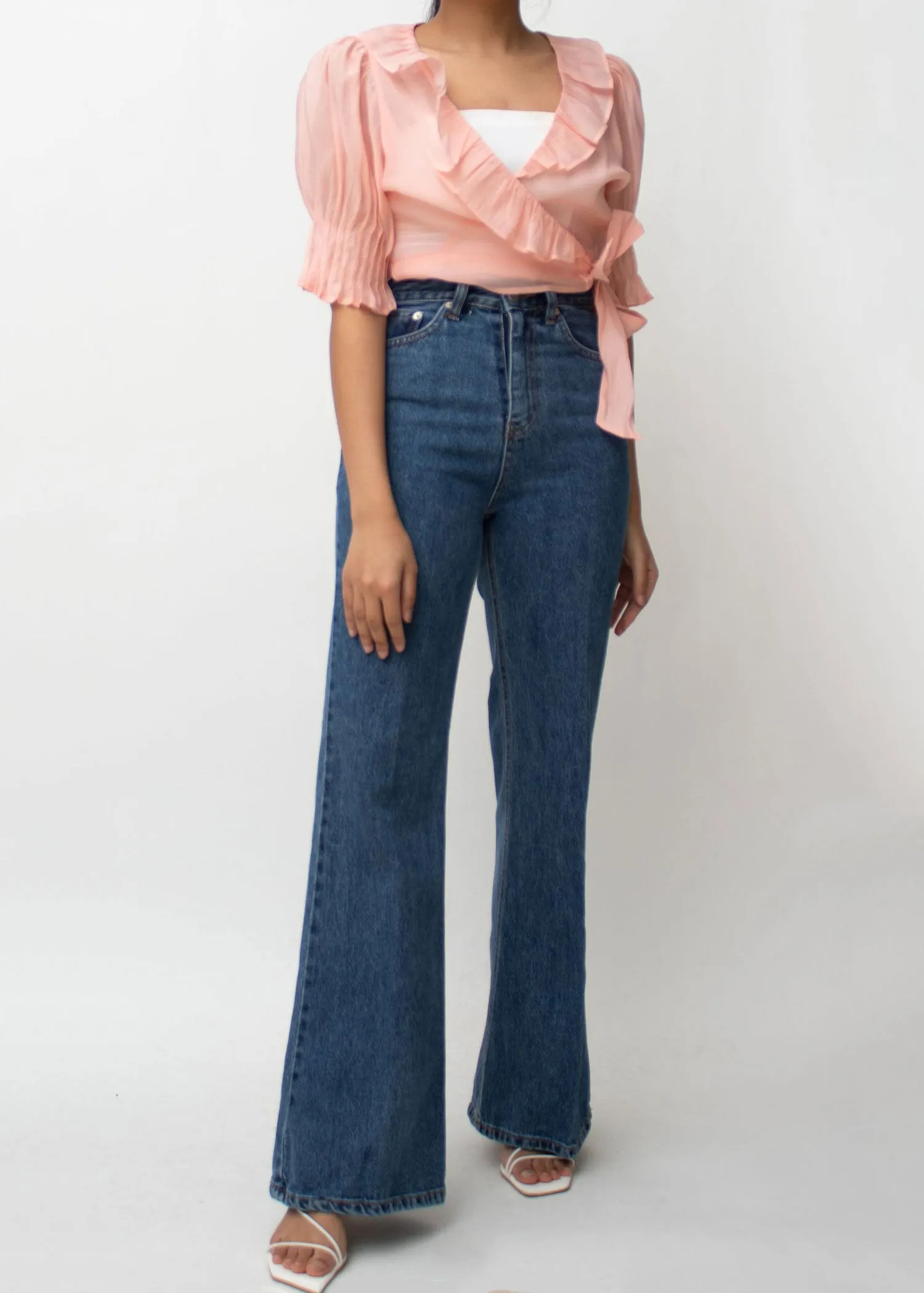 Blue Flare High Rise Jeans