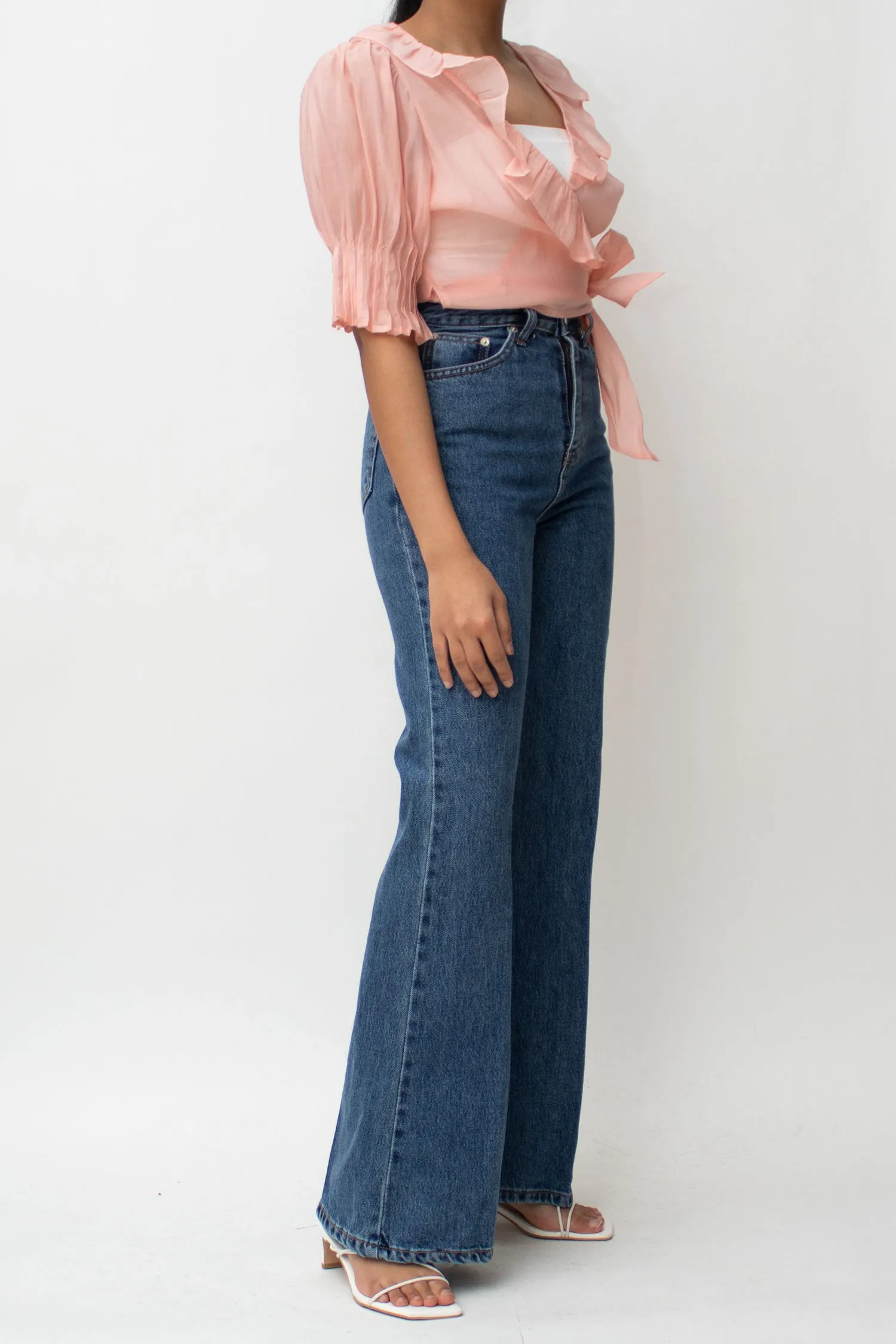 Blue Flare High Rise Jeans