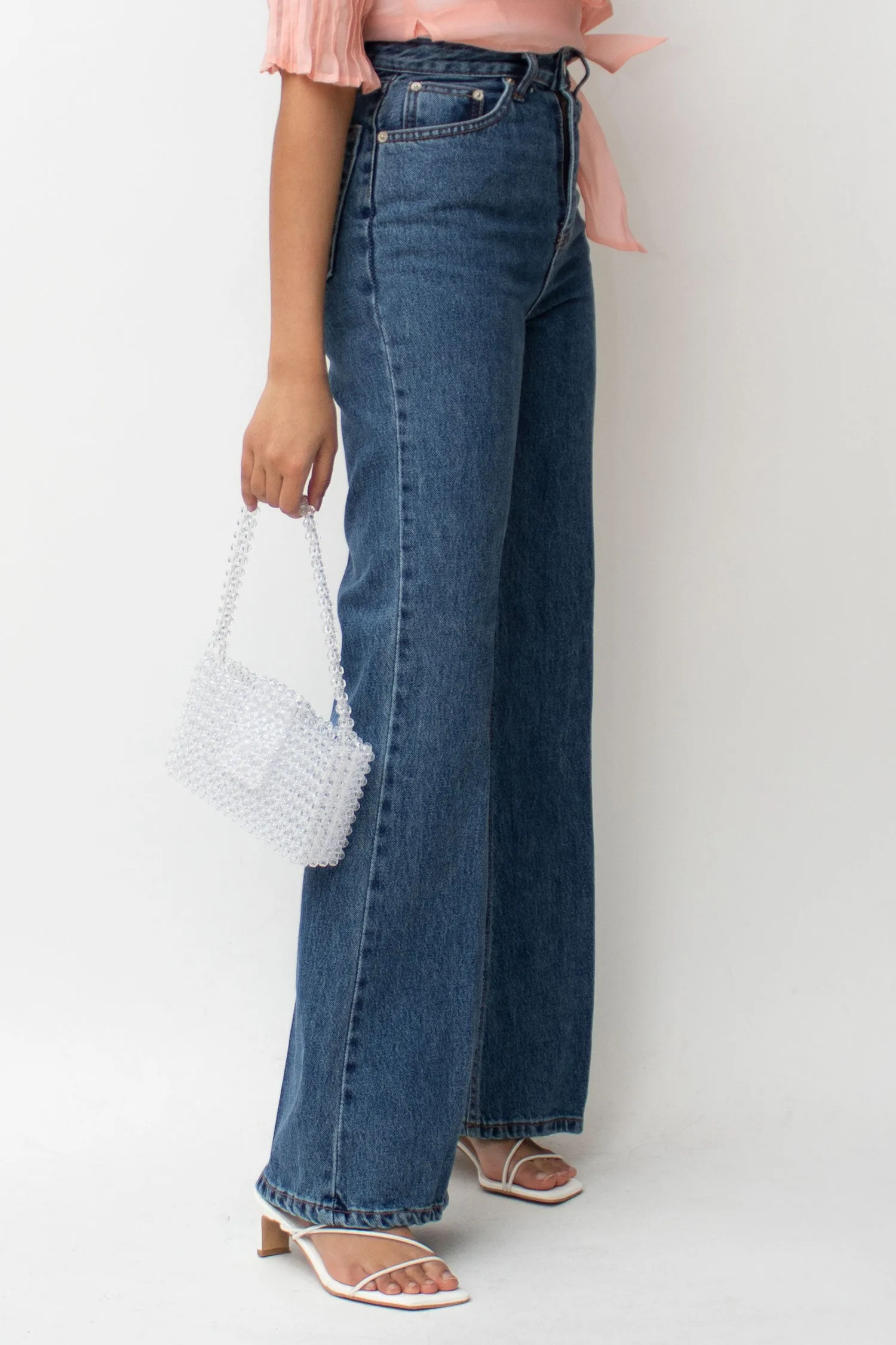 Blue Flare High Rise Jeans