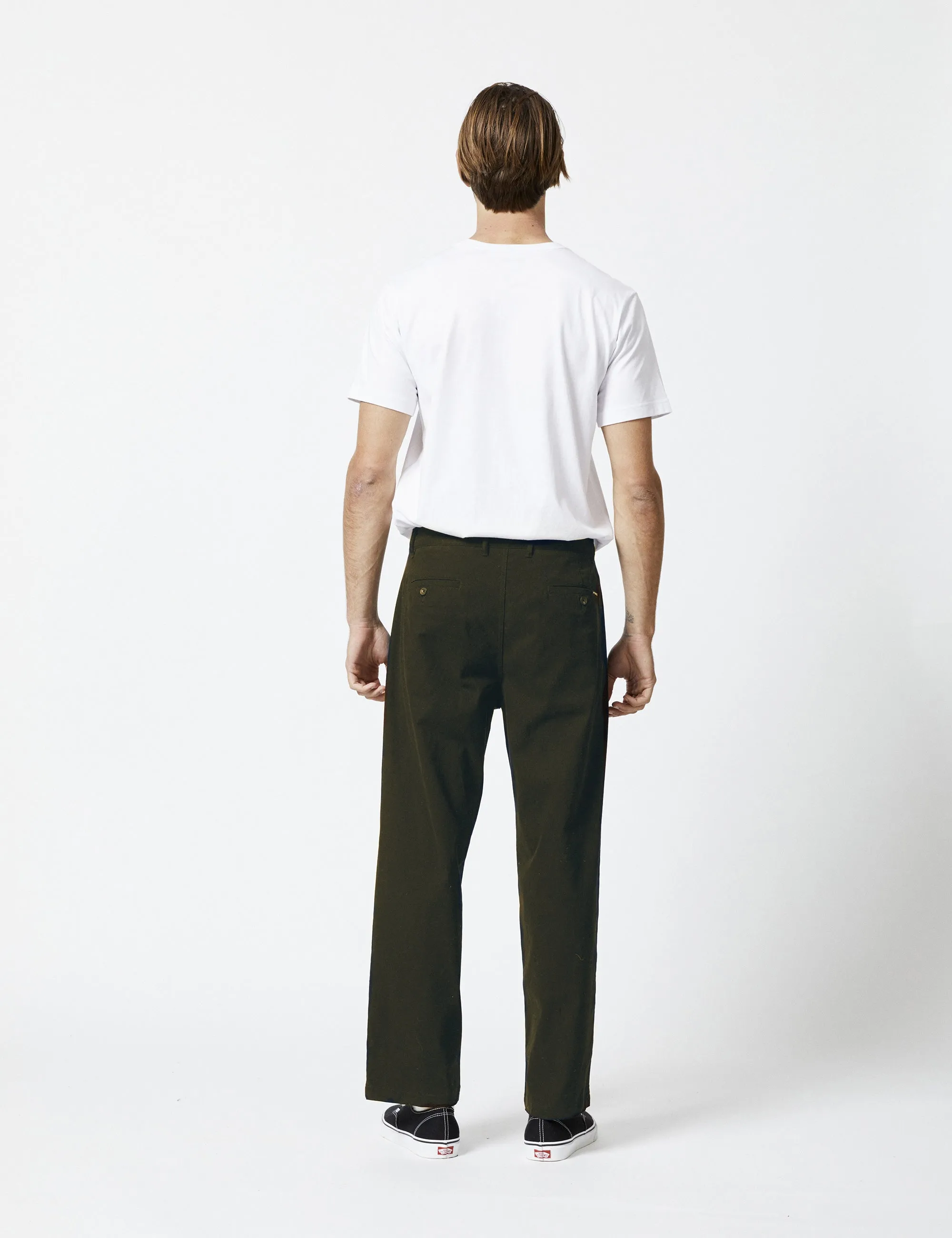 Brooklyn Pleated Pant - Dark Green