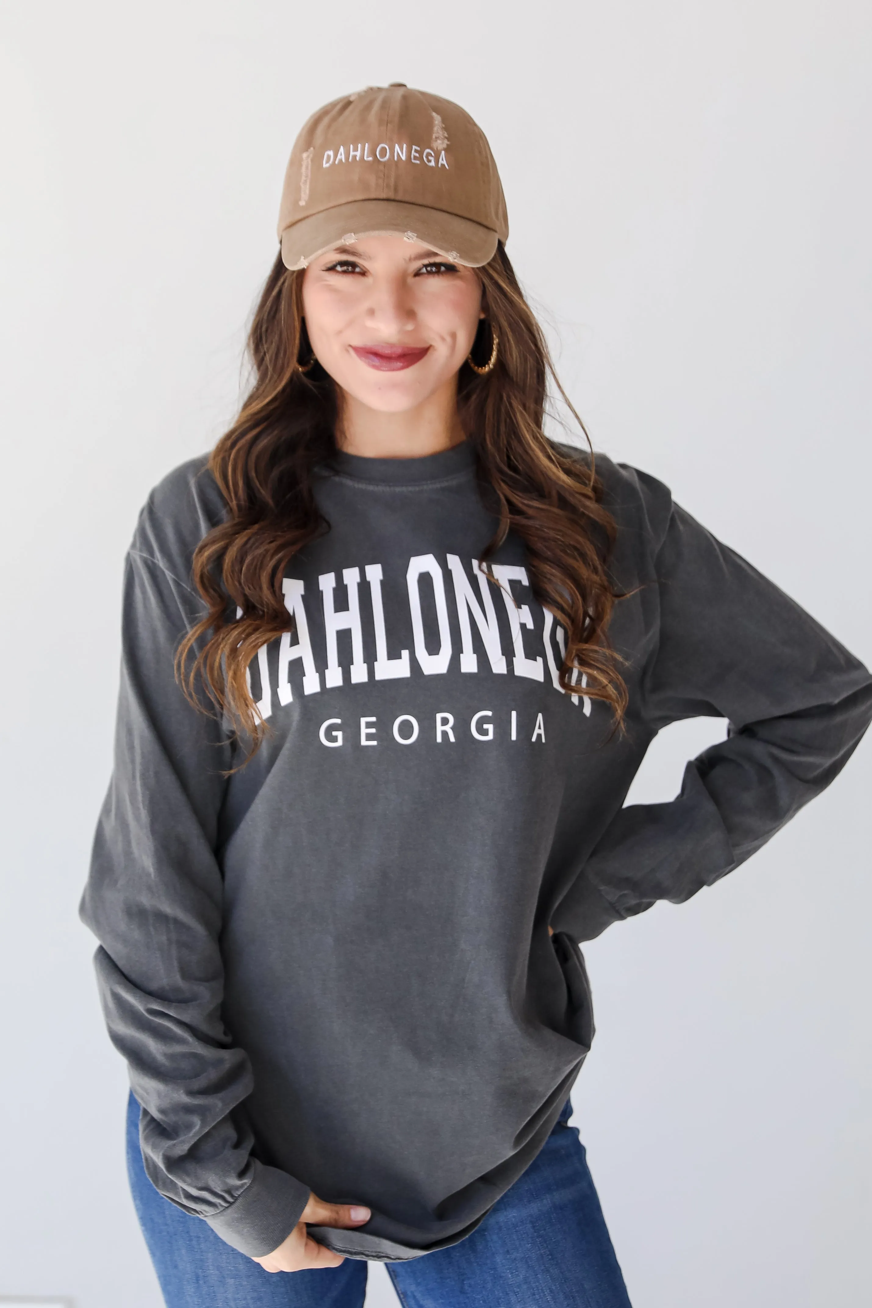 Charcoal Dahlonega Georgia Long Sleeve Tee