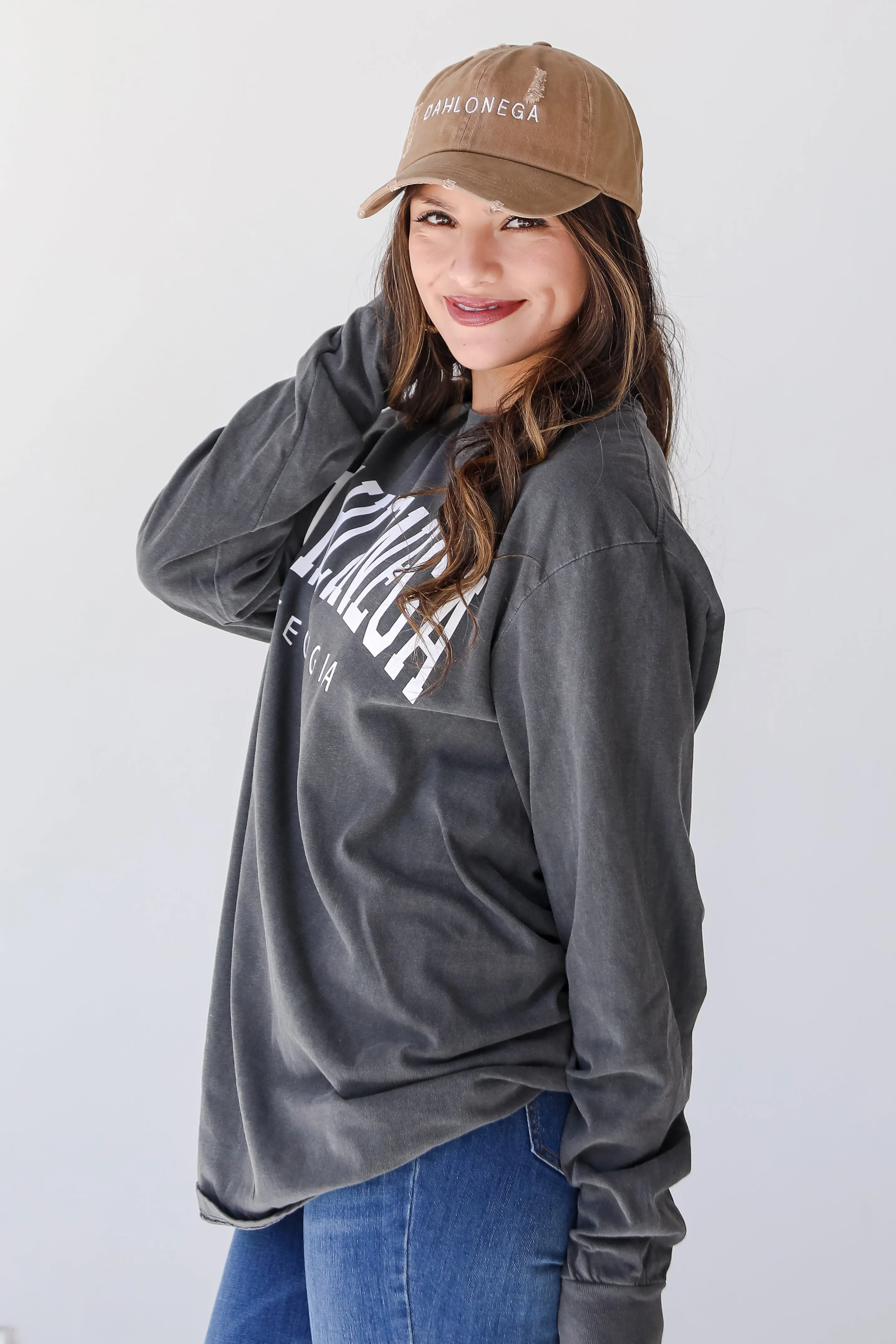 Charcoal Dahlonega Georgia Long Sleeve Tee