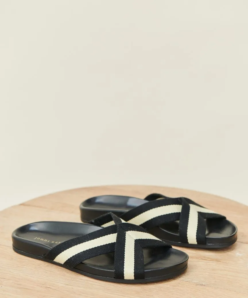 Cotton Crossover Sandal