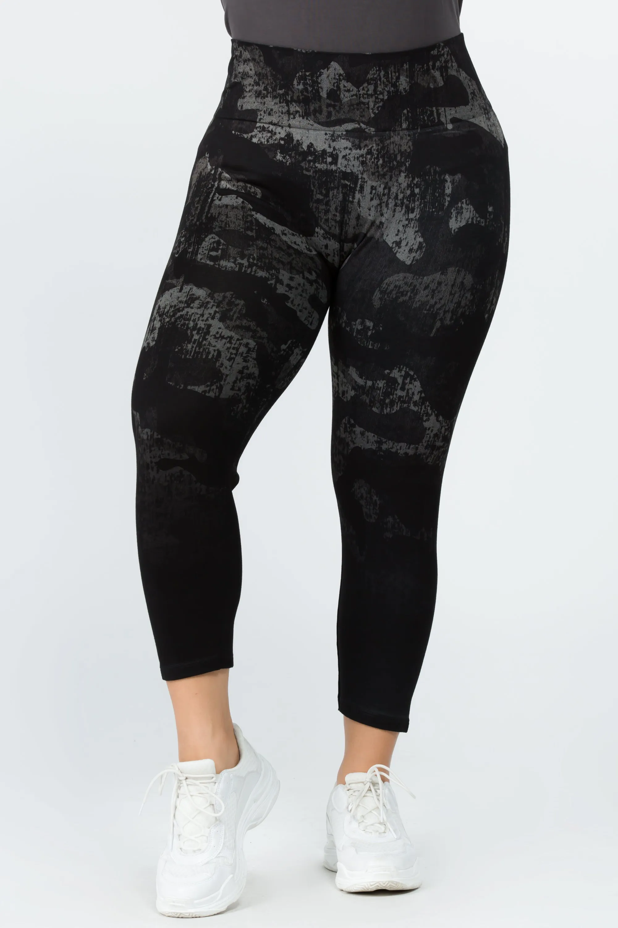 Distressed Ombre Camo Leggings