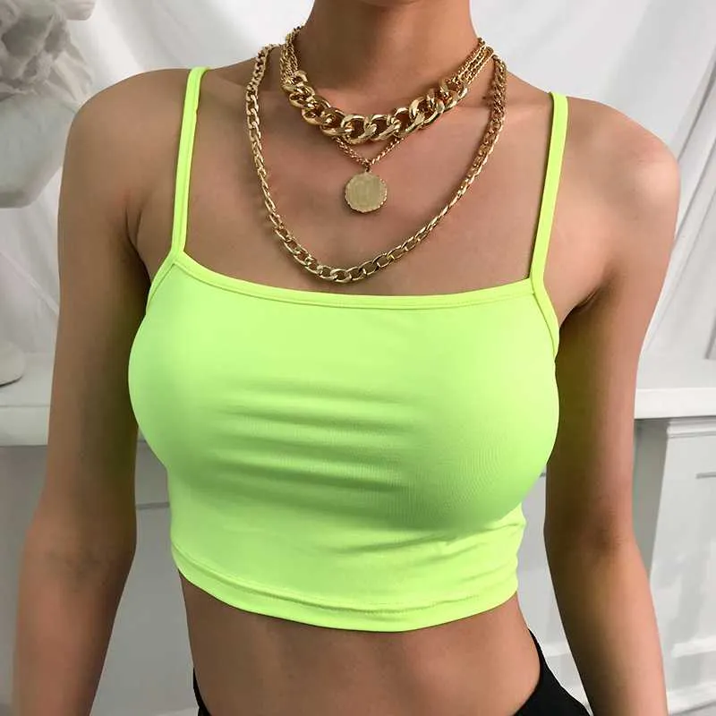 Essential Basics Under $10 Neon Crop Top Tanks