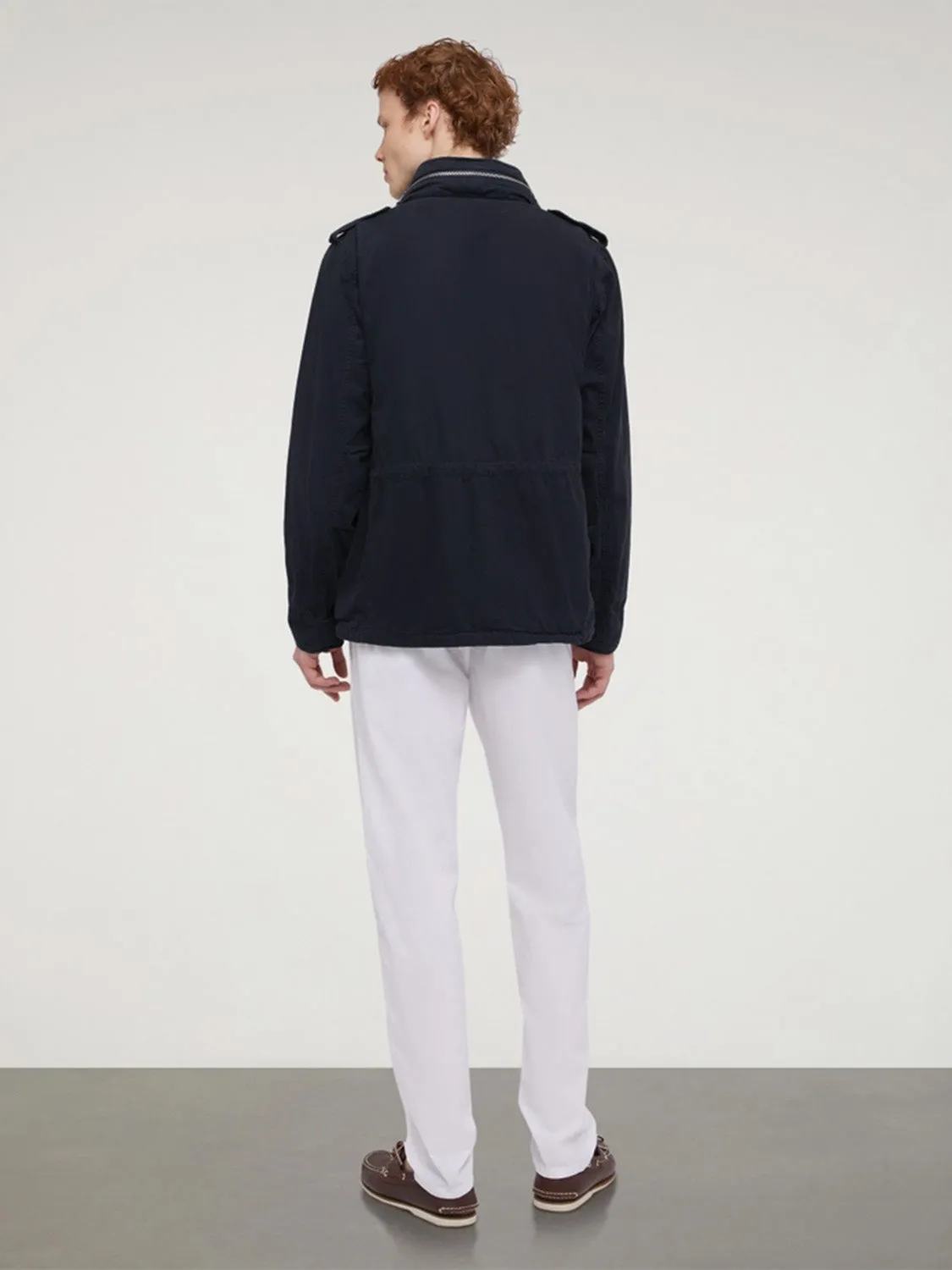 Gabardine Mini Field Jacket Navy