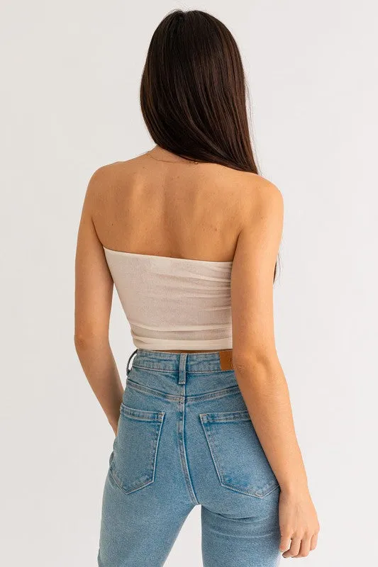 Hit Me On The Top Twist Tube Crop Top