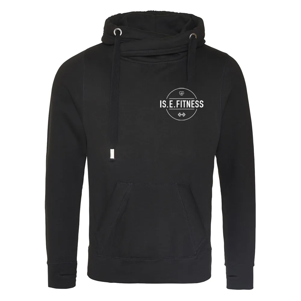 IS.E.FITNESS Cross Over Neck Hoodie