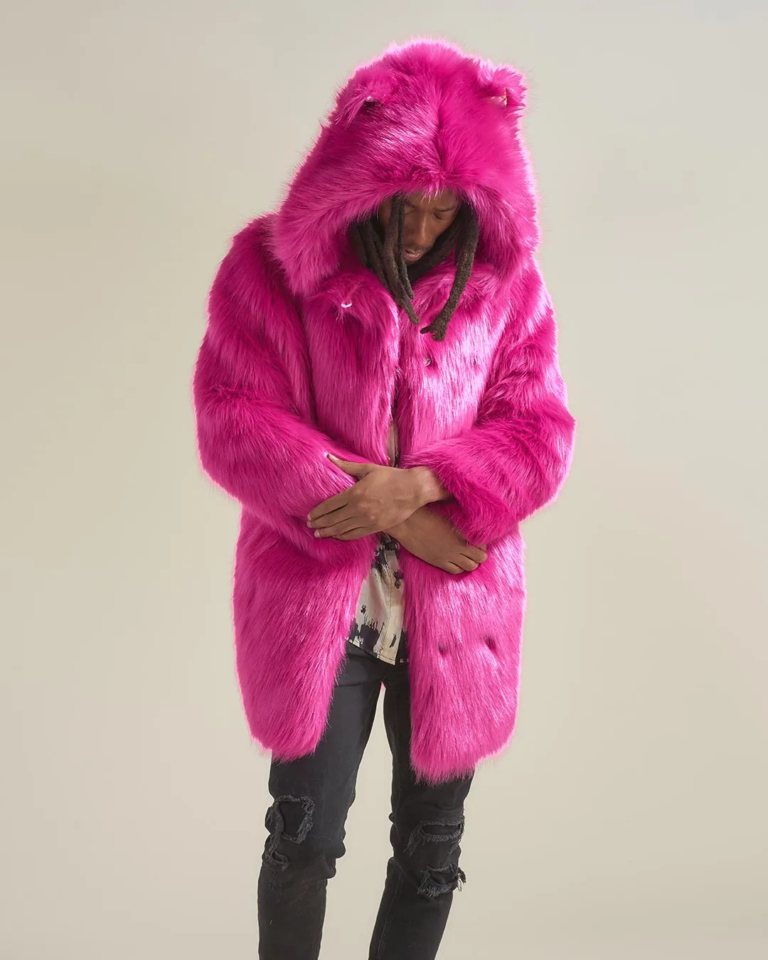 Lipstick Wolf Classic Collector Edition Faux Fur Coat | Men's