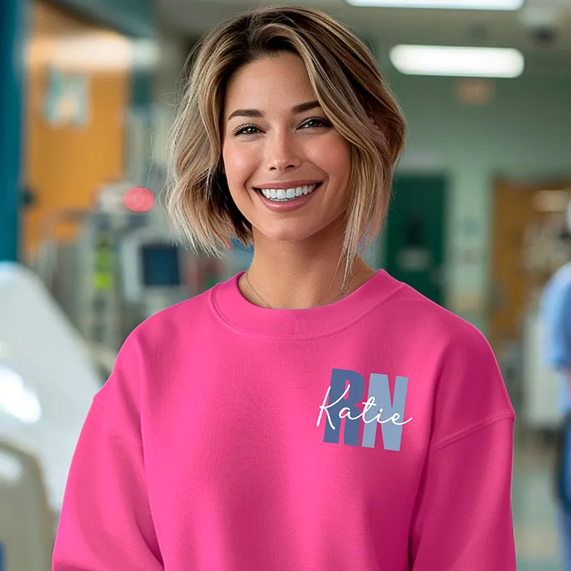 Personalized Sweatshirt | Blue or Pink Certifications