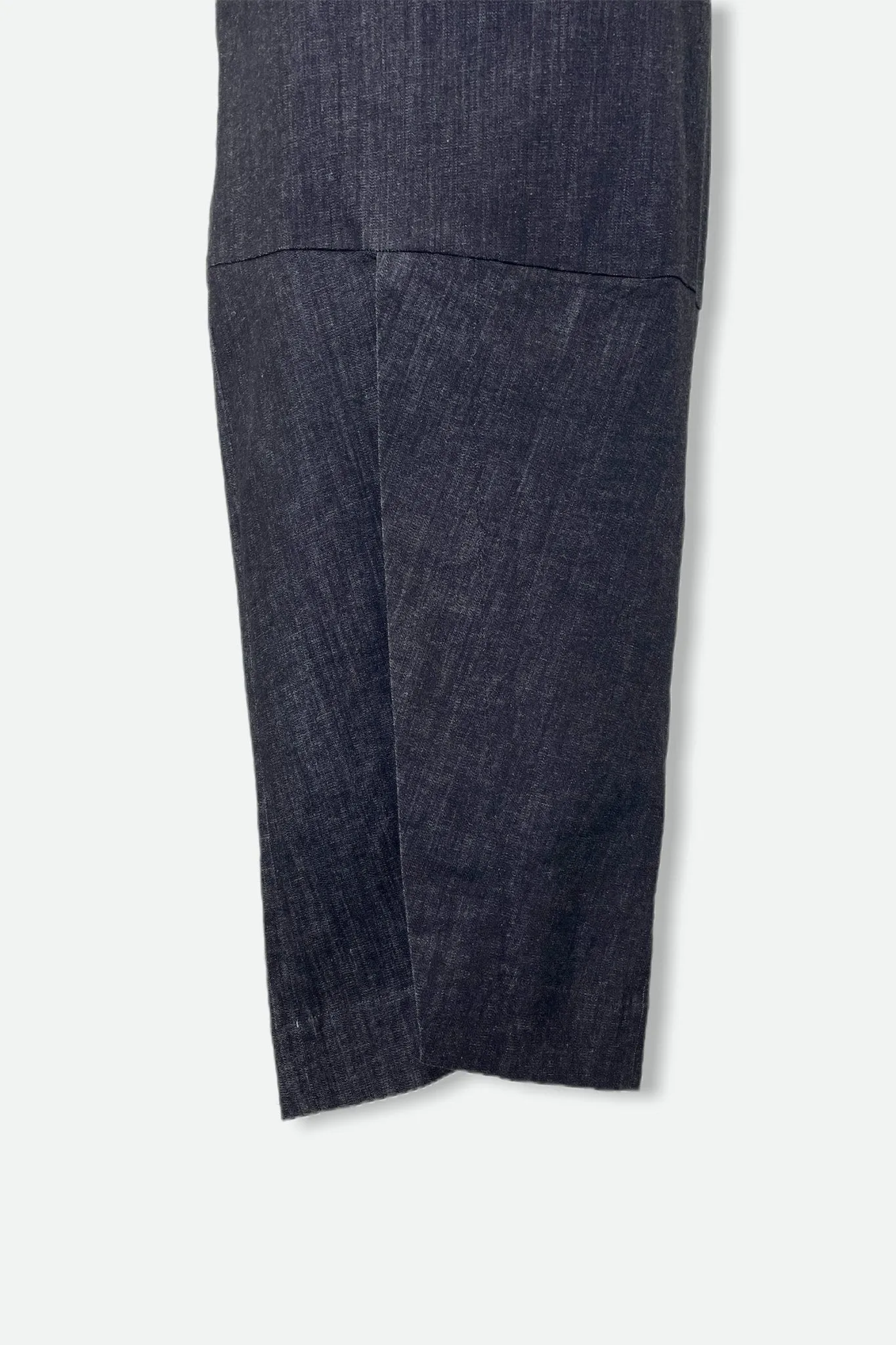 PISA LONG KICK PLEAT SKIRT IN STRETCH DENIM