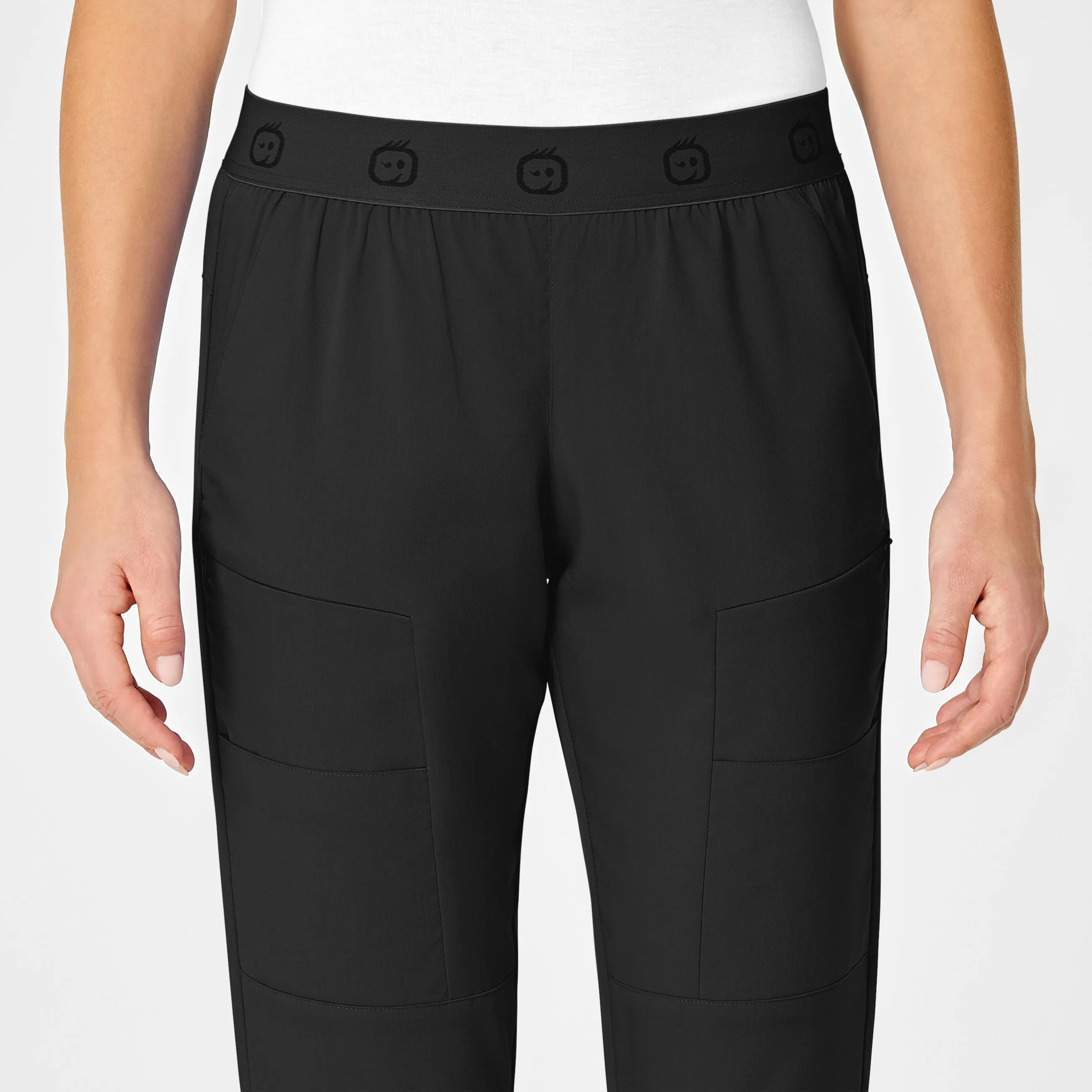 PRO Women's Slim Cargo Jogger Scrub Pant - Black