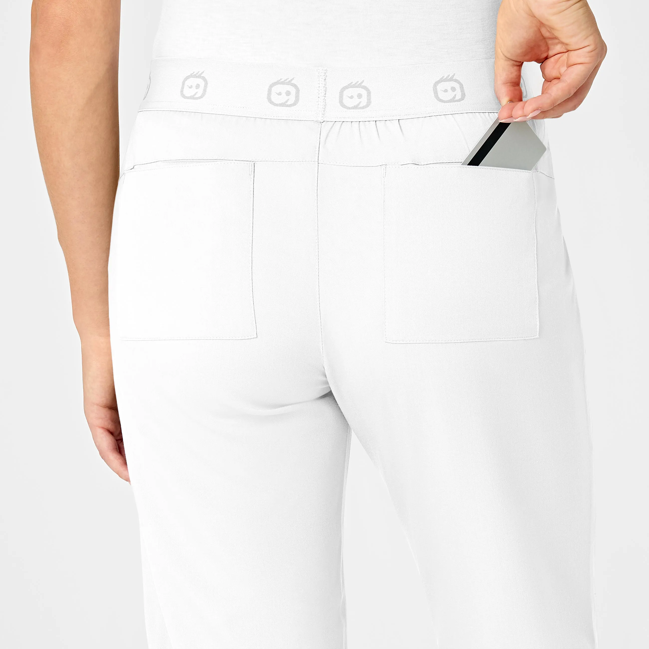 PRO Women's Slim Cargo Jogger Scrub Pant - White