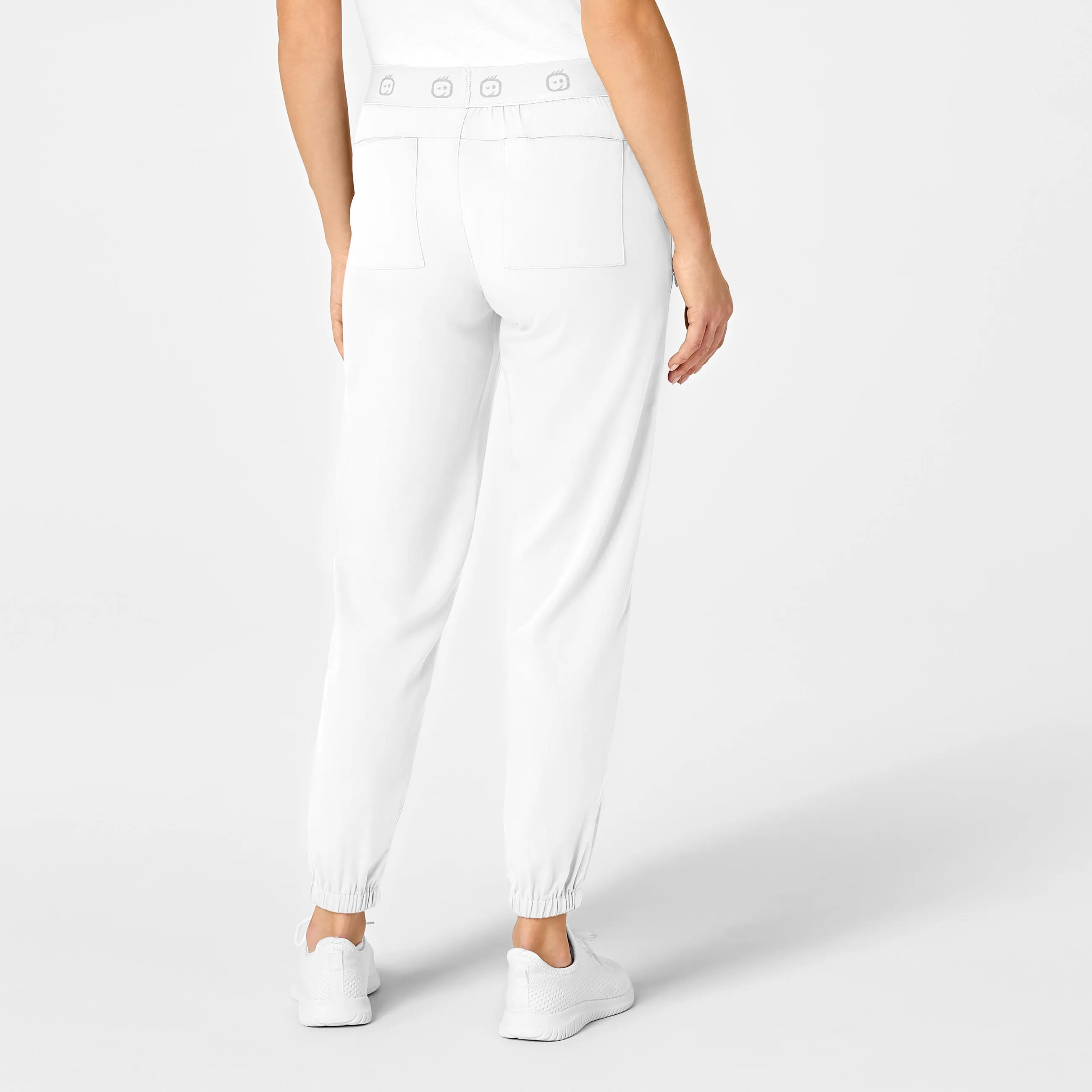 PRO Women's Slim Cargo Jogger Scrub Pant - White