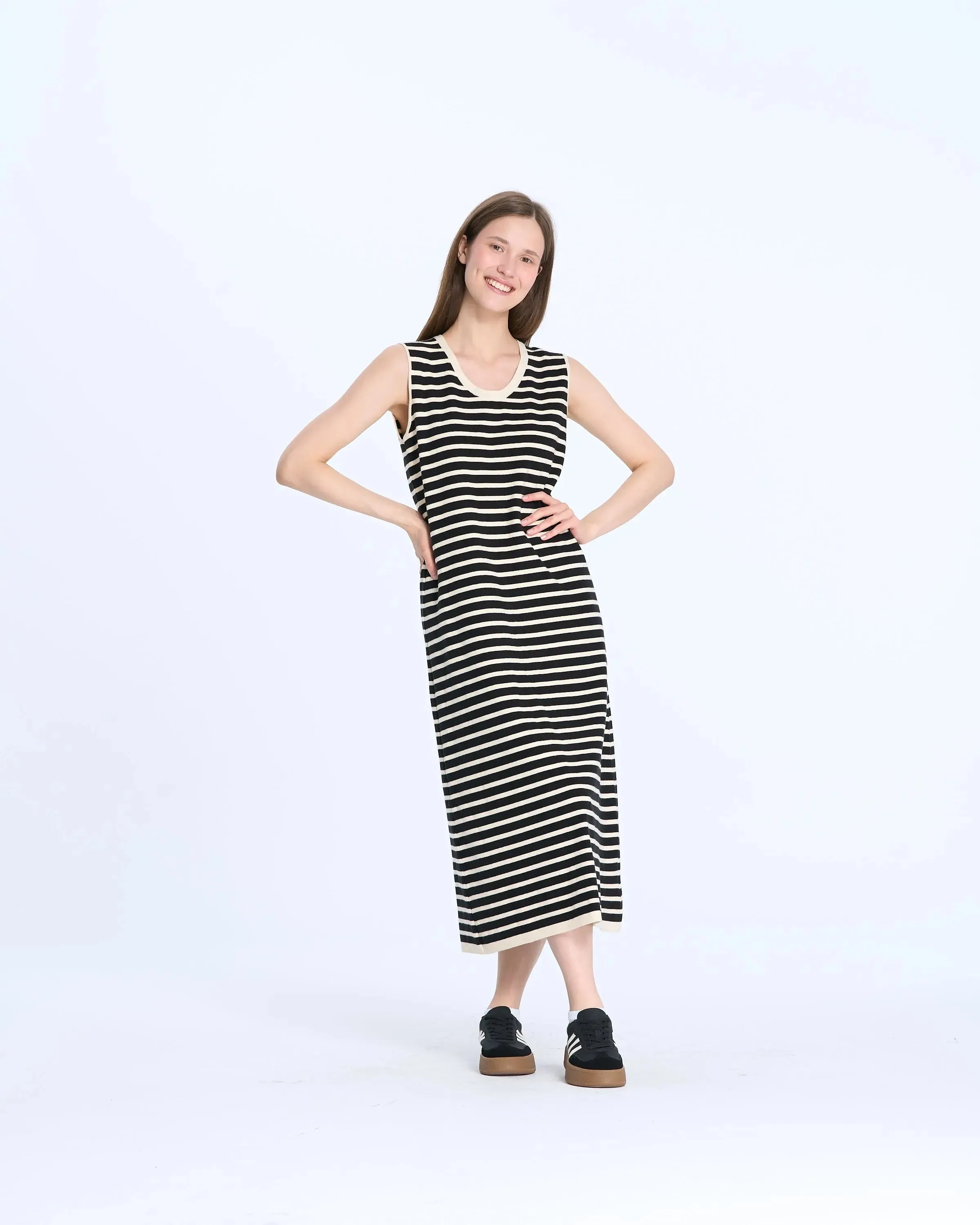 T3075 Long Shift Dress