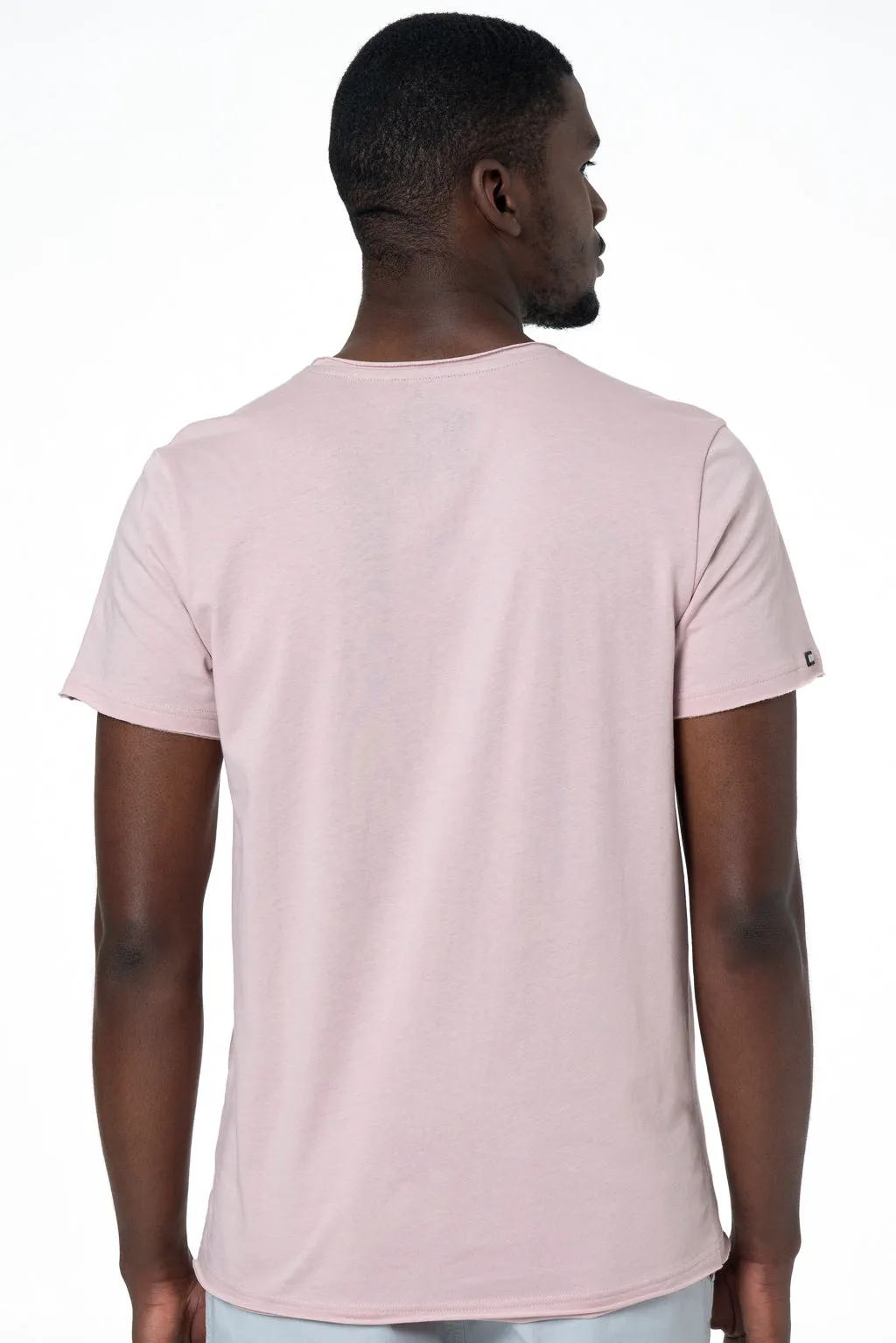 V-Neck T-Shirt _ 141370 _ Dusty Pink