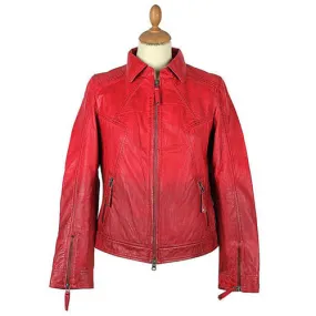 Women's Bladon Beet Red Leather Jacket